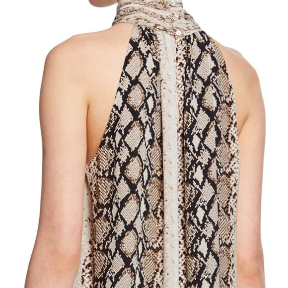 Joie Erola mock neck snakeskin print top - Picture 3 of 10